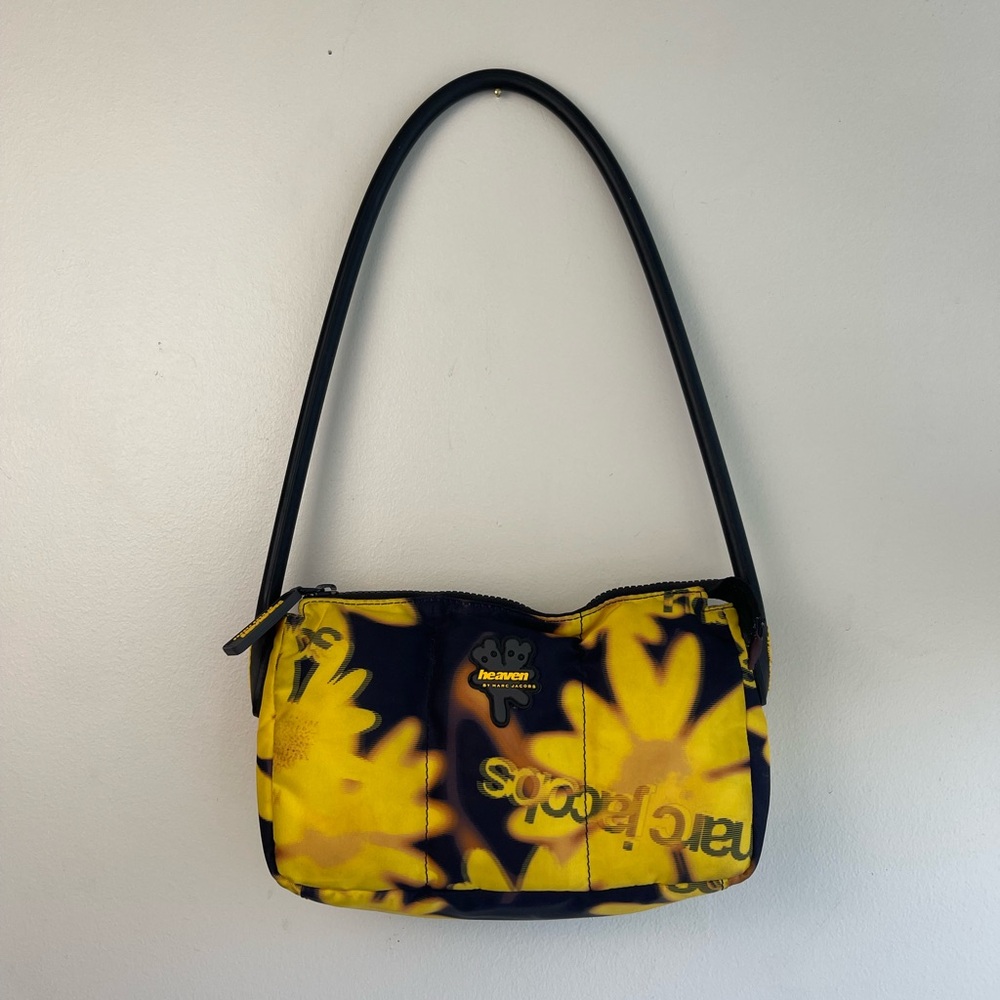 Marc Jacobs Laser Floral Yellow and Black Shoulder Bag
